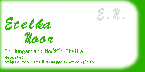 etelka moor business card